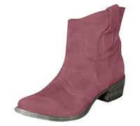 Botas Negras Mujer Botas De Cuero Semi-Altas Embroidered Con Cremallera Para Al Aire Libre Chelsea Botas De Vaquero Cremallera Lateral De Moda Clásico Ocio Botas, Morado B, 36 EU