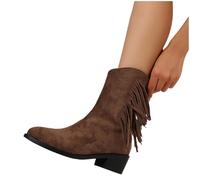 Botas Negras Mujer,Botas de Montar A Caballo Comodos Casual Suela de Crepe Antideslizante Confortables Botines Campera Botines Estilo Punk Aire Libre Zapatos con Tacón Cuña Senderismo