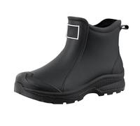 Botas negras para mujer, festival, botas de equitación para mujer, cortas, anchas, ligeras, antideslizantes, antideslizantes, modernas, de colores lisos, botas Chelsea, botas suaves, transpirables