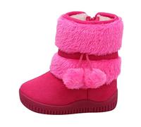 Botas Nieve Niña Gruesas y Cálidas Botas de Ante con Forro Polar Suaves Cómodas Bota de Nieve de Suela Gruesa Antideslizante Moda Versátiles Zapatos Niños Invierno Peludo para Uso Diario
