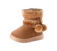 Botas Nieve Niña Invierno Gruesas y Cálidas Botas de Ante con Forro Polar Suaves Cómodas Bota de Nieve de Suela Blanda Antideslizante Moda Versátiles Zapatos Peludo para Uso Diario