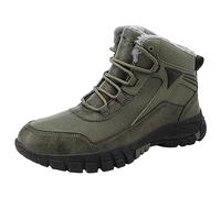 Botas nieve para hombre Nuevo patrón moda Color sólido Otoño e invierno Botas tobillo antideslizantes a lluvia cómodas y cálidas engrosadas Botines Agua Botas De Montar A Caballo (Army Green, 42)
