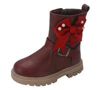 Botas Niña Invierno 34 - De Tacón Grueso con Suela Gruesa para S De Longitud Media con De A La Moda (Red 315 Little Child)