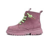 Botas Niño 2 Años - Es De Ante De Moda para S con Cremallera Lateral Y Diseño con Cordones para Otoño E Invierno Suela Cómoda (Purple 27 Toddler)