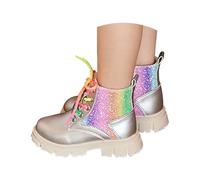 Botas Niño 37 - De Moda para Uso Diario Suela Cómoda Y Suave Mocasines Coloridas Es Cortos hasta El Tobillo Ideales para S Y Bebés con Un Estilo Casual (Light Gray 265 Little Kids)