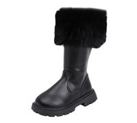 Botas Niño Invierno 28 - De Invierno para S Forradas A Media Pantorrilla Cómodas con Cremallera Trasera Informales A La Moda para Bebés Y S Pequeños (Black 315 Little Child)