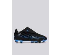 adidas Unisex niños F50 Hyperfast Club Velcro Firm Ground/Multi Ground Football Boots Kids Shoes, Core Black/Core Black/Lucid Ray Blue, 33 EU