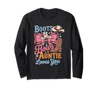 Botas o Lazos Auntie Loves You Gender Reveal Party Family Manga Larga