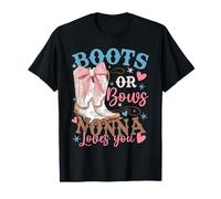Botas o lazos Nonna Loves You Fiesta de revelación de género Camiseta