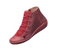 Botas occidentales para mujer, botines marrones, negros, botas de vaquero ligeras, medias altas, anchas, botas Chelsea Botines negros, botas de invierno anchas y medias altas, rojo, 40 EU
