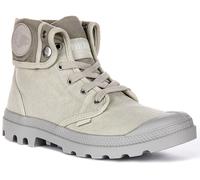 Botas Palladium Baggy De Lona Veganas Con Cordones Para Hombre En Beige EU 39-46