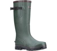 Cotswold Grange Neopreno Wellies Hombre Verde Hebilla Ajustable Botas de Agua