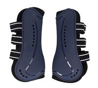 Botas para la pata delantera del caballo, protector ligero y amortiguador de impactos para las patas del caballo, ideal para entrenamiento en espectáculos de salto, con orificios t (M 25,5 cm/10,04