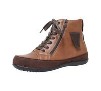 Botas para mujer, impermeables, de cuero, para caminar, sin cordones, con cremallera lateral, plataforma negra, ajuste ancho, botas ortopédicas vintage planas, Brown, 38 EU