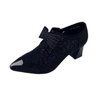 Botas para mujer Reino Unido, botas vaqueras para mujer, antideslizantes, duraderas, puntera cuadrada, botines para caminar, media altura, con cremallera, tacón bajo y grueso, para fiesta de disfraces