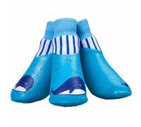 Botas para perros Ballena azul con suela de goma, 4 unidades