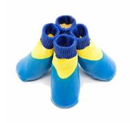 Gogipet Botas para perros con suela de goma Celeste 4 unidades