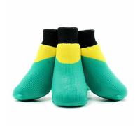 Botas para perros con suela de goma, verde, 4 unidades