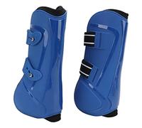 Botas para tendones, Bota deportiva para patas delanteras de caballos, Botas deportivas para tendones con salto frontal abierto, Protección segura para las piernas, Material (pattes avant bleues L)