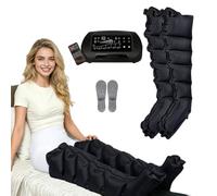 Botas Presoterapia para Casa, 6 Modos, Presión Ajustable 30-240 mmHg | Presoterapia Piernas con Control Remoto Inalámbrico, Pantalla Táctil, Zonas Personalizables,Purga Automática y Timer 1-60 Min