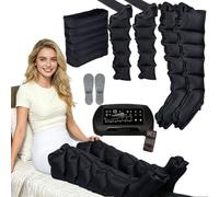 Botas Presoterapia para Casa, 6 Modos, Presión Ajustable 30-240 mmHg | Presoterapia Piernas con Control Remoto Inalámbrico, Pantalla Táctil, Zonas Personalizables,Purga Automática y Timer 1-60 Min