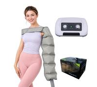 Botas Presoterapia para Casa Piernas y Abdomen Brazos, 6 Cámaras | Maquina de Presoterapia Drenaje Linfatico Piernas Cansadas, 30 a 240 mmHg, 0-30 Min, Masaje por Compresión de Aire