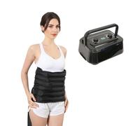 Botas Presoterapia Piernas Abdomen para Casa, Masajeador de piernas con compresión de Aire, Presoterapia Piernas Completas, Drenaje Linfatico Presoterapia Profesional, Negro