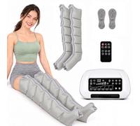 Botas Presoterapia Piernas, Abdomen Y Máquina de Masaje Profesional | Sistema de Compresión Neumática 6 Cámaras para Cuerpo Completo, Pies Y Brazos, 30-240 mmHg, 0-60 Min, Recuperación Deportiva