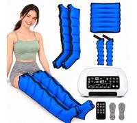 Botas Presoterapia Piernas, Abdomen Y Máquina de Masaje Profesional | Sistema de Compresión Neumática 6 Cámaras para Cuerpo Completo, Pies Y Brazos, 30-240 mmHg, 0-60 Min, Recuperación Deportiva