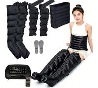 Botas Presoterapia Piernas y Abdomen, 6 Modos, 30-240 mmHg, 1-60 Min | Máquina Presoterapia para Casa con Control Remoto Inalámbrico, Pantalla Táctil, Zonas Independientes, Silencioso