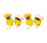 Botas protectoras de invierno para perros con correas reflectantes, zapatos cálidos de invierno para mascotas, botas de nieve para cachorros, para perros pequeños y medianos, talla Dks394 (amarillo,