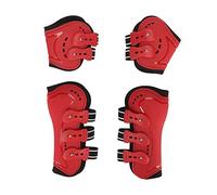 Botas Protectoras para Patas Delanteras Y Traseras de Caballos Orificios de Ventilación Carcasa de PU Suave Botas para Tendones de Caballos Que Absorben los Golpes Ajuste (L)