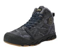 Botas térmicas antideslizantes de camuflaje para hombre, talla grande, botas de trabajo de piel de ante para clima frío, caminatas por la ciudad, desierto, informales, ligeras, azul oscuro, 39 1/3 EU