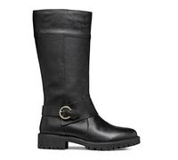 Botas tipo biker de piel Hoara Mujer Talla 36. Color Negro