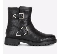 Botas Urbanas De Cuero Casual Para Mujer Geox Hoara Negras