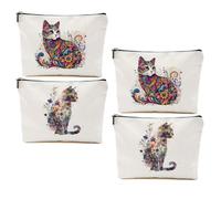 Botas, vaca, sóftbol, ciencia, caos, coordinador, regalos, gato, limón, brujería, bolsa de maquillaje, regalos de viaje para mujeres y niñas, Metálico 0419, 9.62 * 7.42 Inches