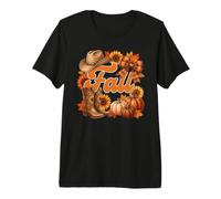 Botas Vaqueras Country Fall Pumpkin Sunflower Camiseta Premium