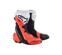Botas Vented Supertech R Alpinestars 12.5 Negro/Blanco/Rojo Fluo