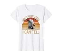 Botas Vintage Sunset Cowgirl de She's from Texas I Can Tell Camiseta gráfica económica, Mujer, Blanco, M