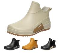 Botas Wellington para mujeres y hombres, botines de tobillo para damas, botas de agua cortas tipo Chelsea, botines impermeables contra la lluvia, pantorrilla más ancha, cómodas, antideslizantes, botas