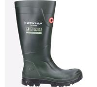 DUNLOP TerraPRO - Botas de trabajo para hombre y mujer - Botas de seguridad impermeables con puntera flexible - Resistentes a productos químicos y antideslizantes - Verde/negro - Tallas 35