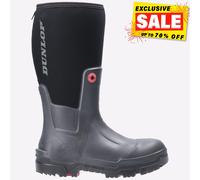 Dunlop Snugboot Pioneer sin Cordones Bota Impermeable Botas de Agua Negro Unisex