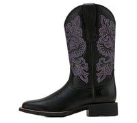 Botas western extensibles con punta cuadrada para mujer Ariat Round Up 38