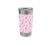 Botas y lazos de vaquero rosa, rosa pastel, melocotón y rosa intenso Vaso térmico de acero inoxidable de doble pared