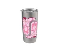 Botas y lazos de vaquero rosa, rosa pastel, melocotón y rosa intenso Vaso térmico de acero inoxidable de doble pared