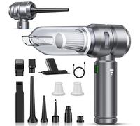 botatio Aspirador de Mano, 26000Pa Aspiradora sin Cable Potente, 4-in-1 Auto-Aspirador Motor Sin Escobillas, 3 Niveles Mini Aspiradora Coche para Hogar/Oficina/Coche, Gris Oscuro