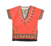 BOTCAM Baby Tops Brillante Unisex T Niño Africano Color T Camiseta Dashiki Niñas Tops Hombres Sudadera, naranja, 6-7 años