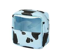 BOTCAM Bolsa de costura con patrón de costura transparente, portátil, bolsa de almacenamiento para cosméticos de viaje, bolsa de almacenamiento impermeable para artículos de tocador, azul, talla única