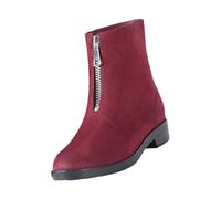 BOTCAM Botas de lluvia cortas de goma para mujer, botas de lluvia para mujer, botas de jardín, botas de goma, con comodidad, elegantes, Vino, 37 EU