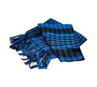 BOTCAM Bufanda con flecos a cuadros árabes de algodón ligero y pañuelo con borla para accesorios de camping al aire libre, bufanda unisex para hombre, color rojo cachemira, azul celeste, Talla única